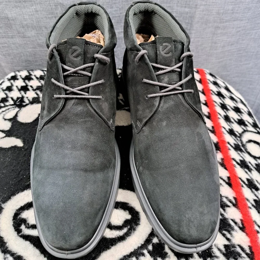 %ECCO Boots Men Suede Black Size 12 - 12.5 / D9